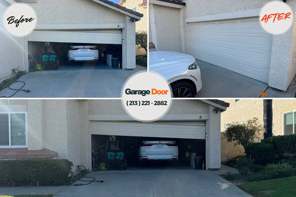 Before and after: garage door repair Siena College, NY